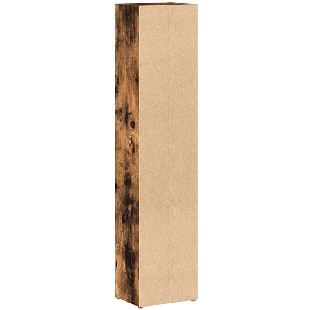 vidaXL 5 Shelf Smoked Oak CD Cabinet Set of 2 Image 7