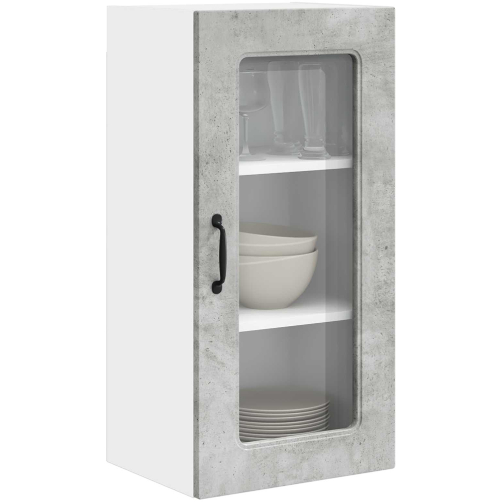 vidaXL Kalmar Single Door Concrete Grey Wall Kitchen Cabinet Image 3