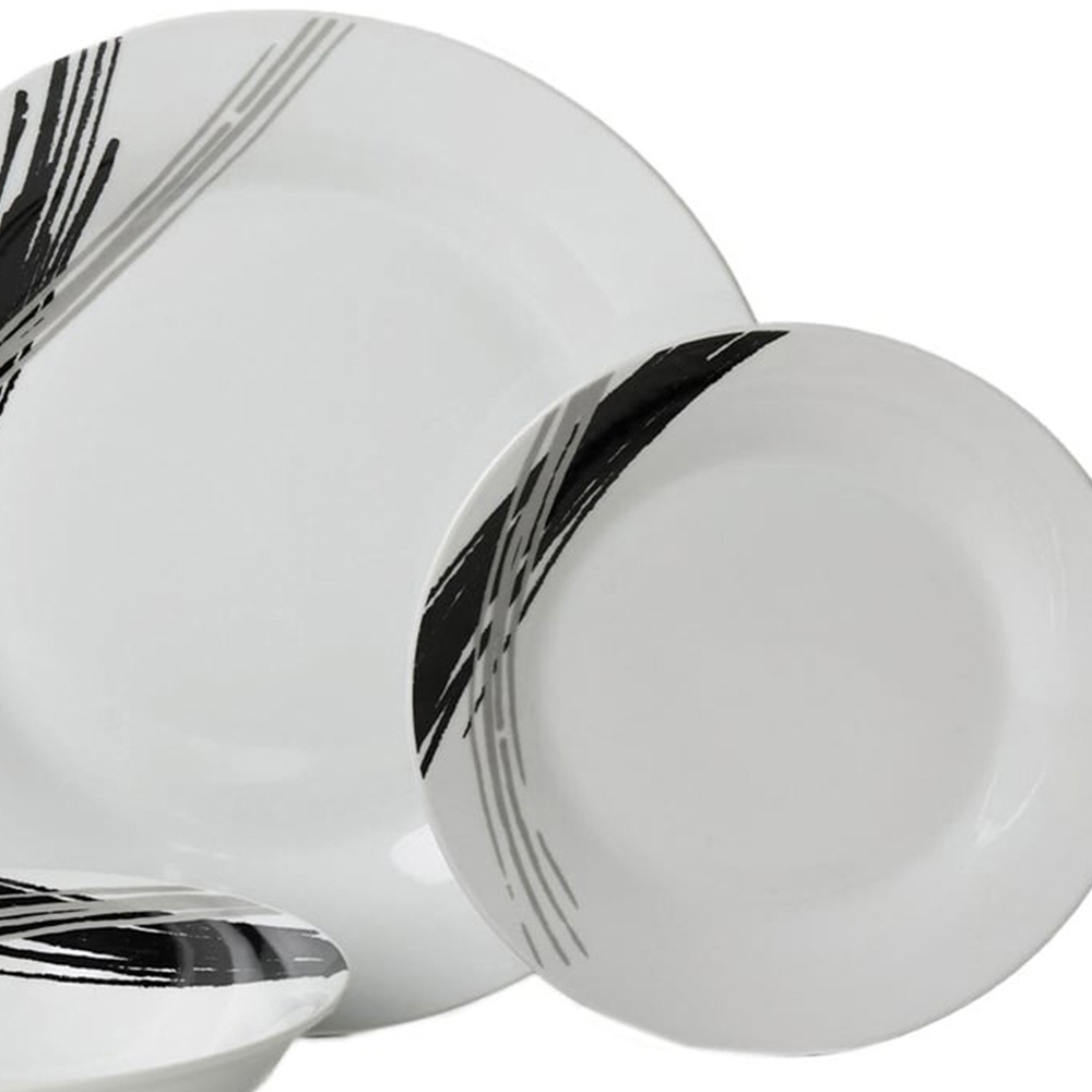 Stria White 12 Piece Dinner Set Image 4