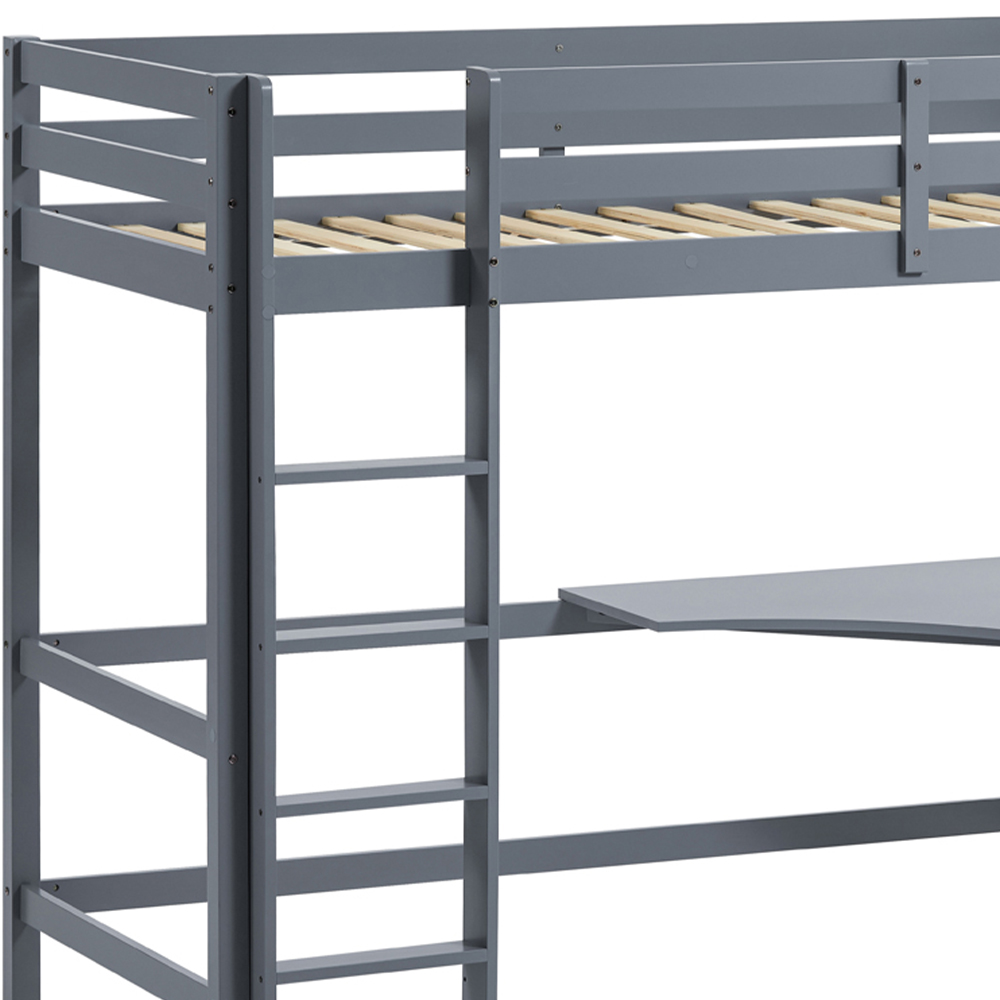 Vida Designs Sydney Grey High Sleeper with Desk Image 3