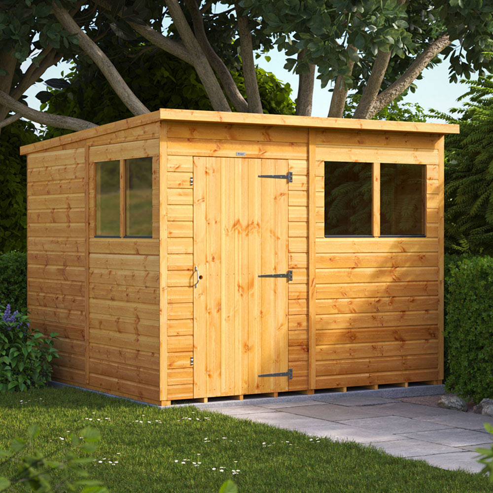 Power Sheds 8 x 8ft Pent Wooden Shed with Window Image 2