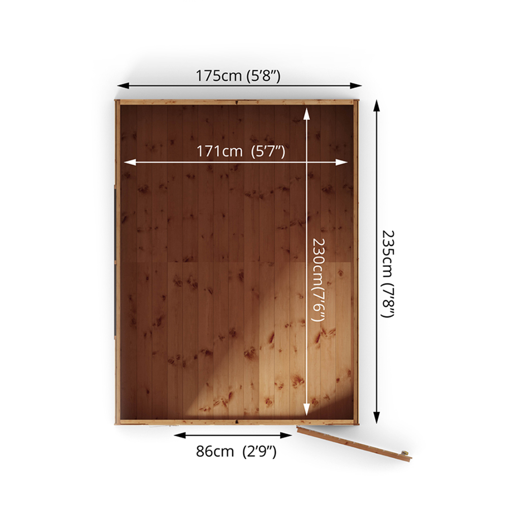 Mercia 8 x 6ft Shiplap Apex Security Shed Image 9