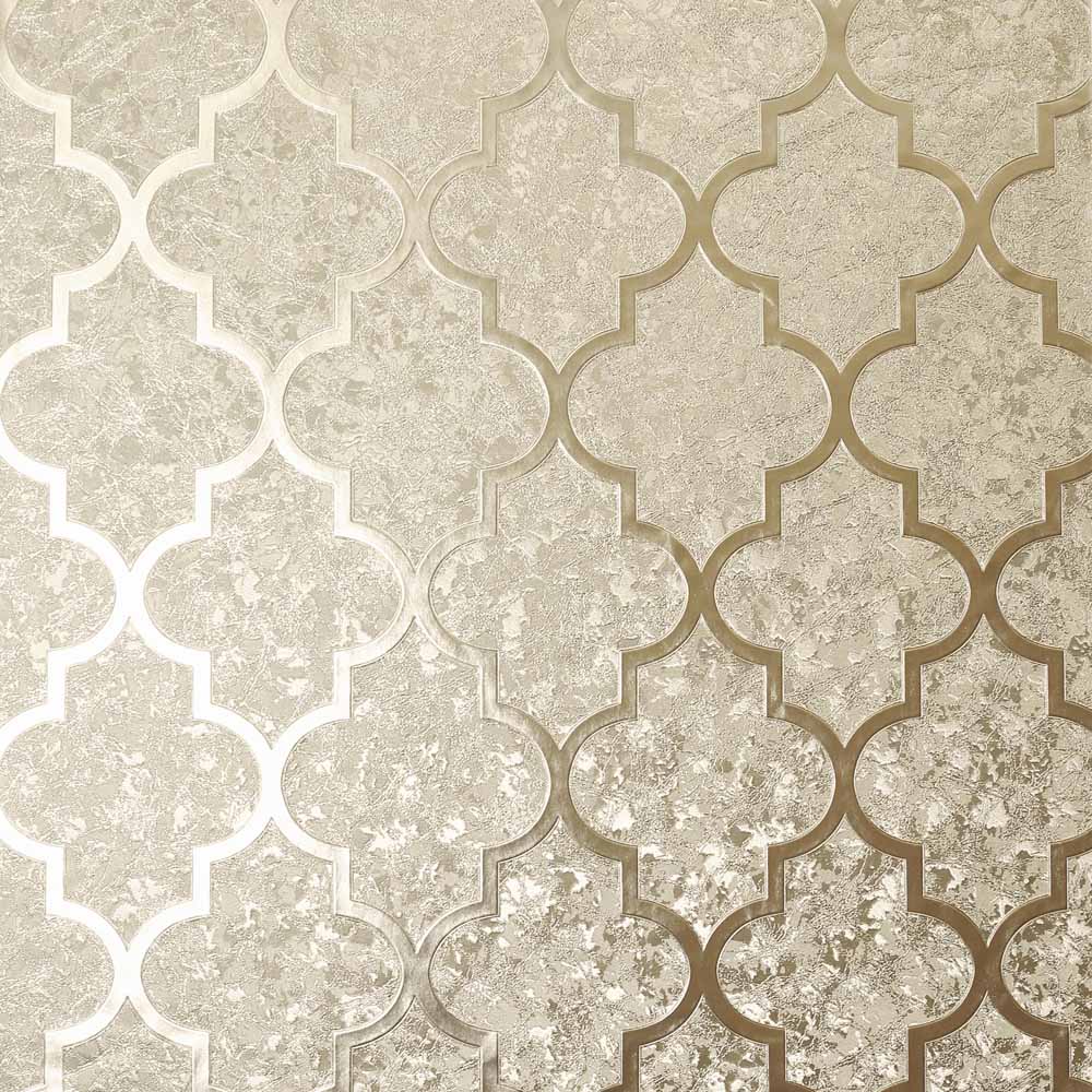 Arthouse Velvet Trellis Champagne Wallpaper Image 1