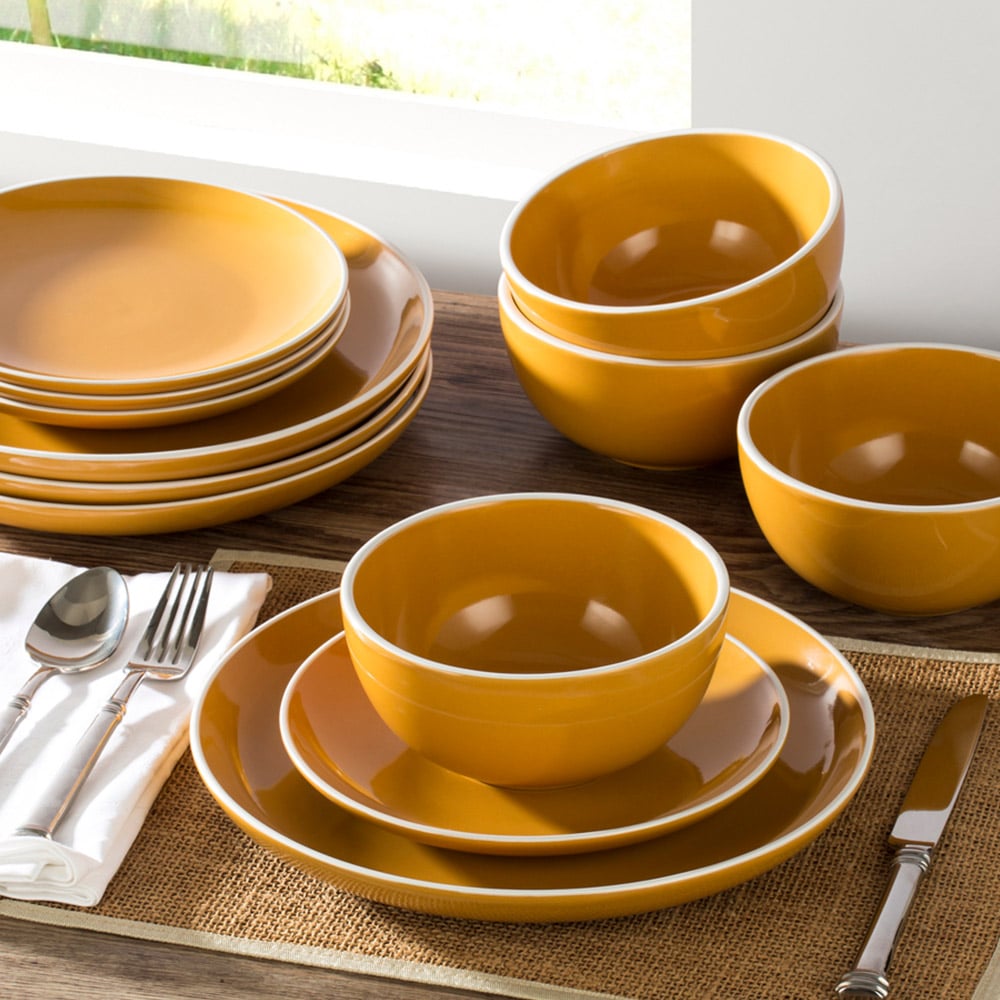 Waterside Yellow 12 Piece Dinner Set Image 2