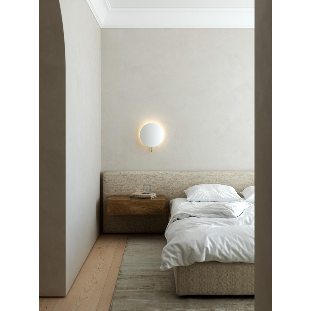 Nordlux Spargo White and Brass Curved Shade Wall Light Image 5