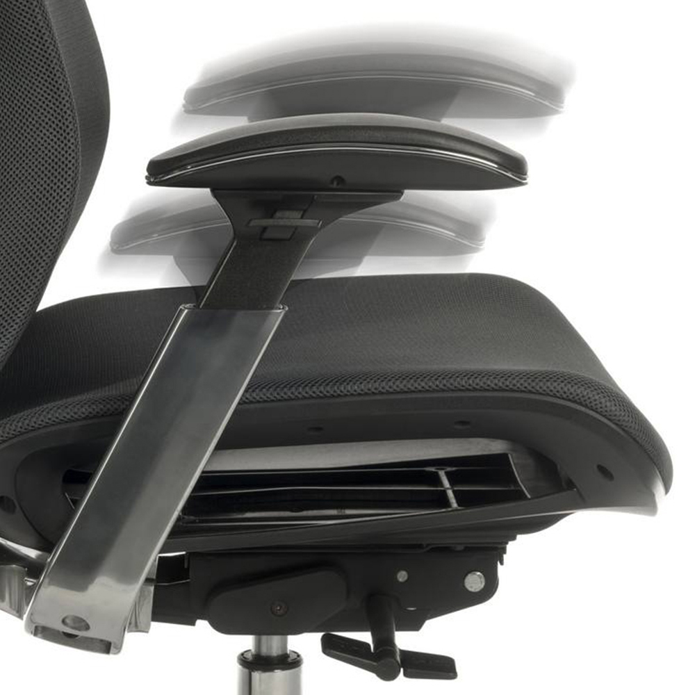 Teknik Quantum Black Mesh Swivel Ergonomic Office Chair Image 6