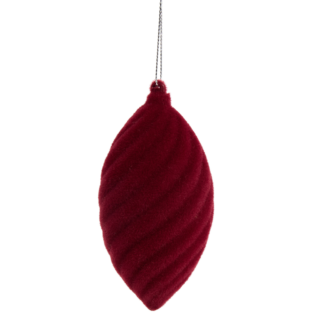 Pack of 2 Twisted Flocked Baubles Image 4