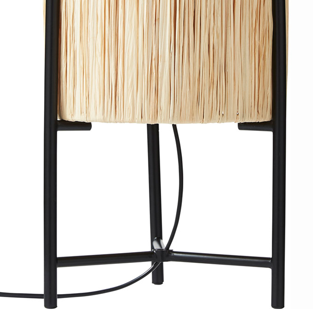 The Lighting and Interiors Natural Raffia Woven Table Lamp Image 5