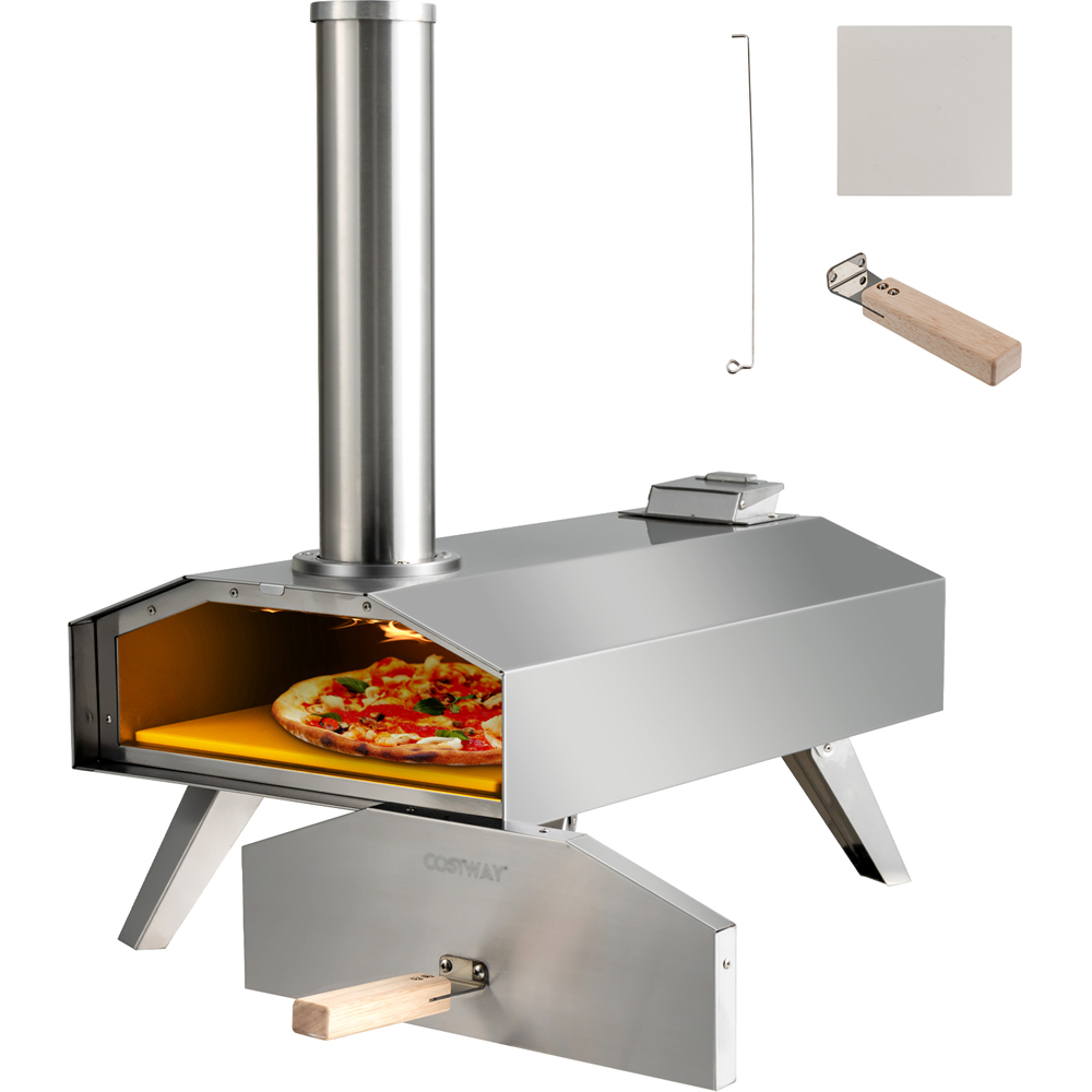 Costway Portable Outdoor Stainless Steel Pizza Oven Image 3