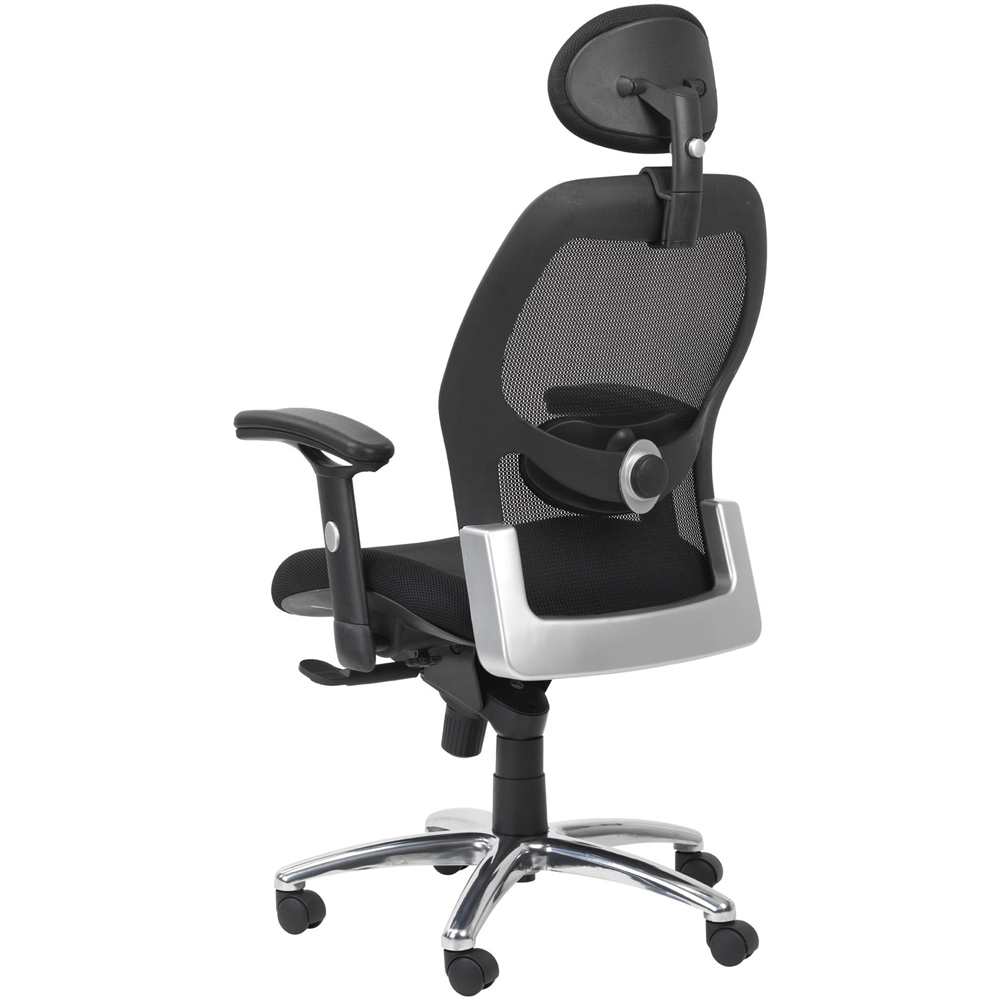 Alphason Portland Synchro Black Mesh Executive Chair Image 4