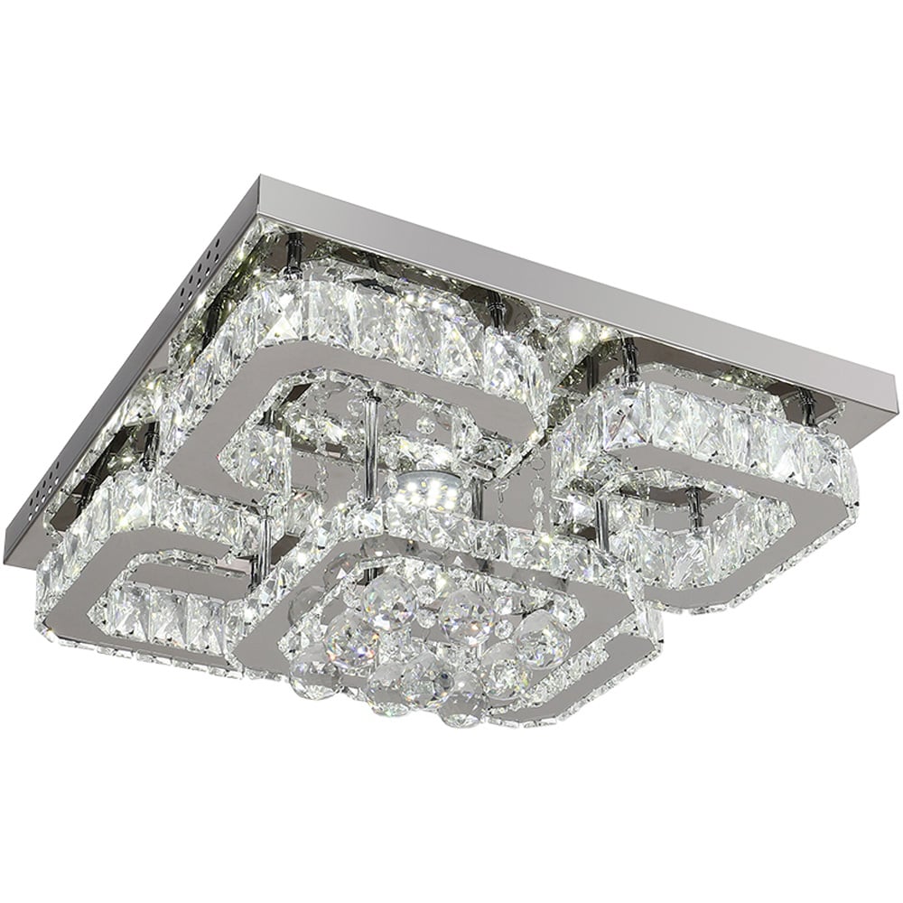 Living and Home Modern Crystal LED Ceiling Light Image 1