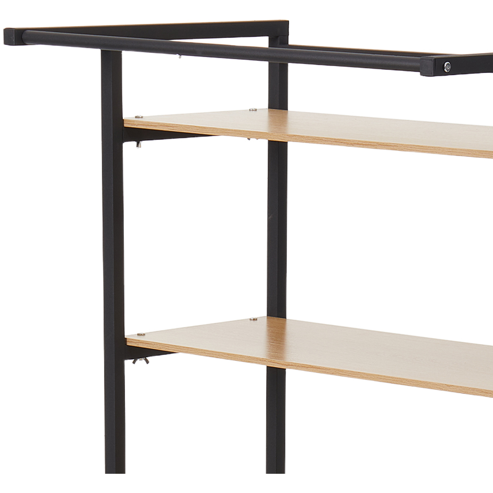 Living and Home 3 Shelf Black Over Washing Machine Storage Shelf with Towel Bar Image 6