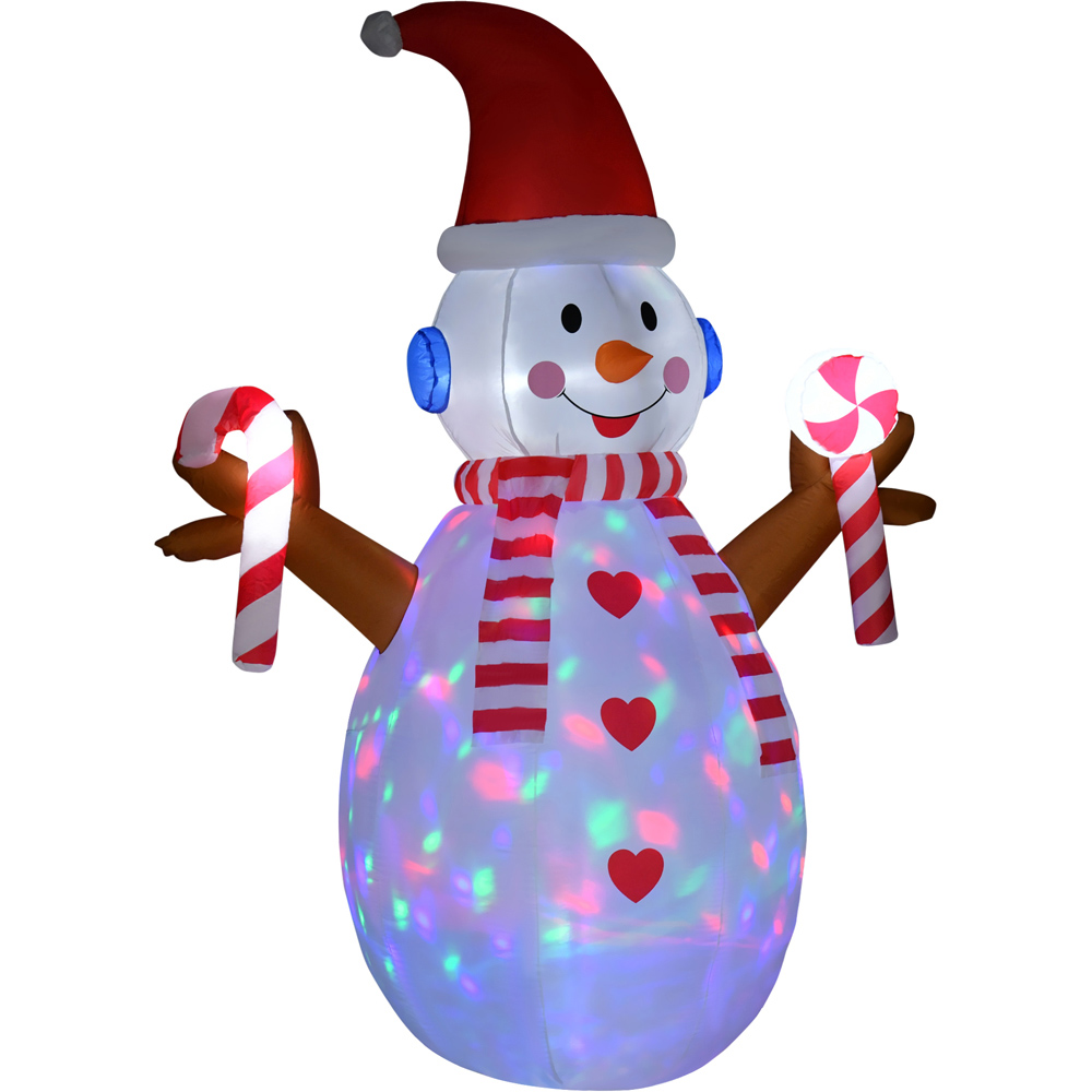 Everglow LED Inflatable Christmas Snowman with Candy Canes Decoration 7.8ft Image 2