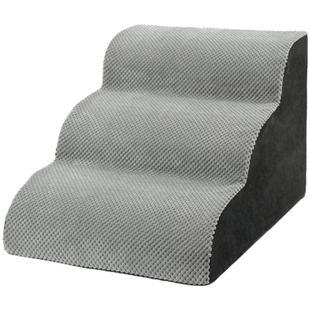 H&O Direct 3 Step Large Removable Grey Pet Steps Image 1