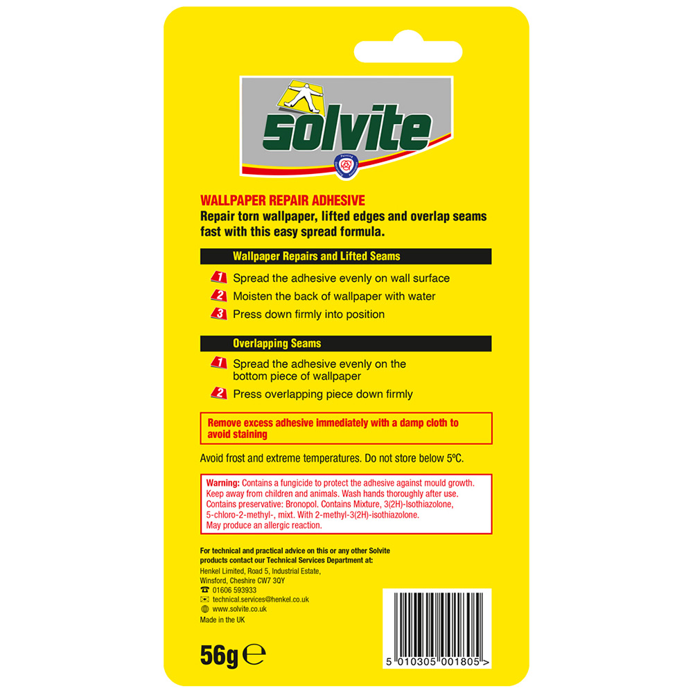 Solvite Wallpaper Repair Adhesive 56g Image 2