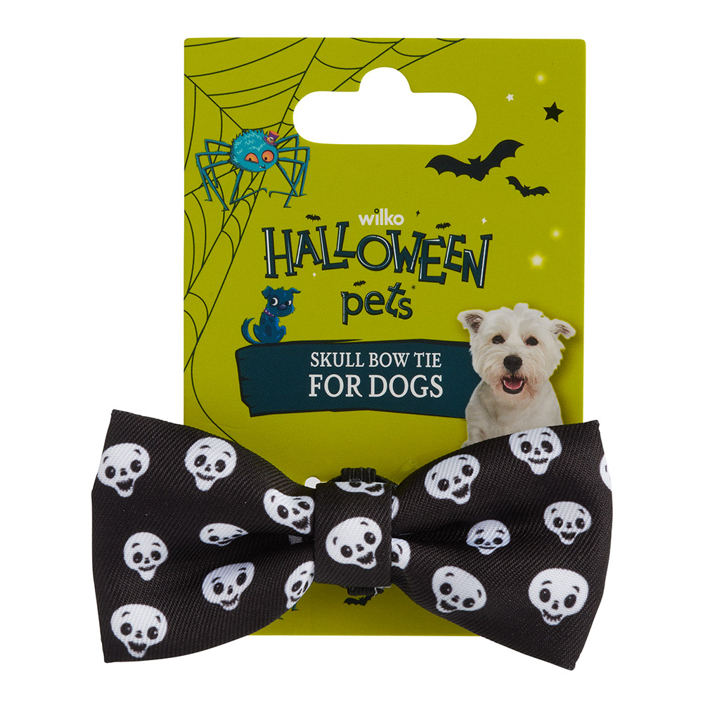 Wilko Halloween Pets Skull Bow Tie for Dogs Image 3