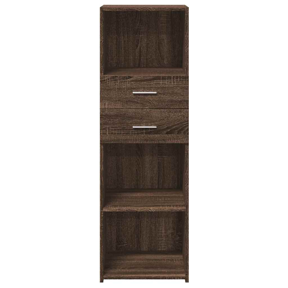 vidaXL 2 Drawer 3 Shelf Brown Oak Highboard Image 4