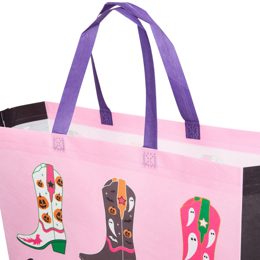 Reuseable Ghouls Shopper Bag - Pink Image 5