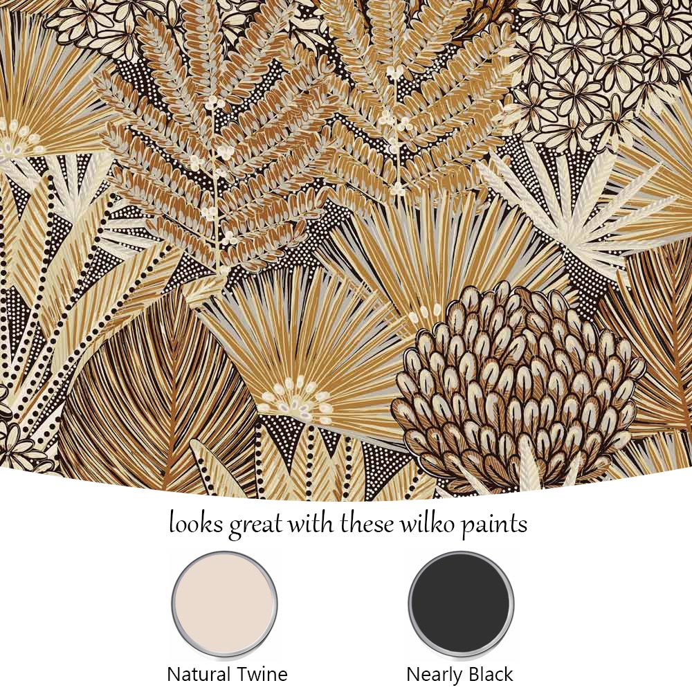 Grandeco Boutique Collection Botanical Mael Modern Jungle Copper Brown Wallpaper Image 5