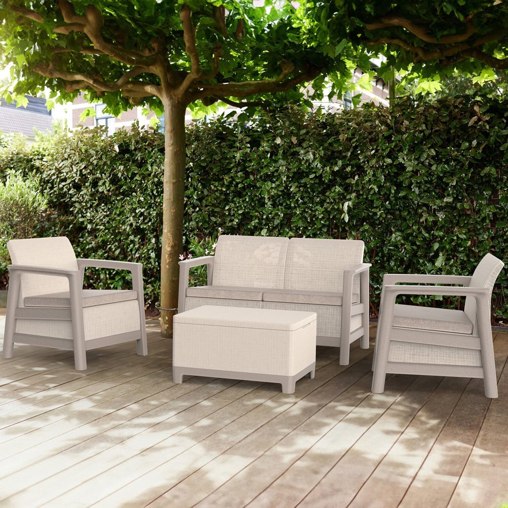 Keter Scandi Set with Storage Table Natural Image 5