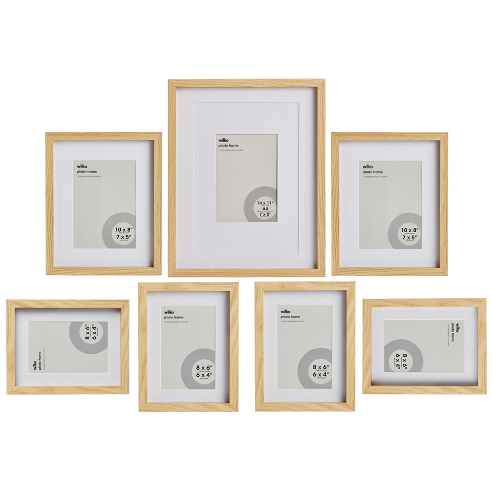 Wilko Wood Effect Gallery Wall Frame 7 Pack Wilko
