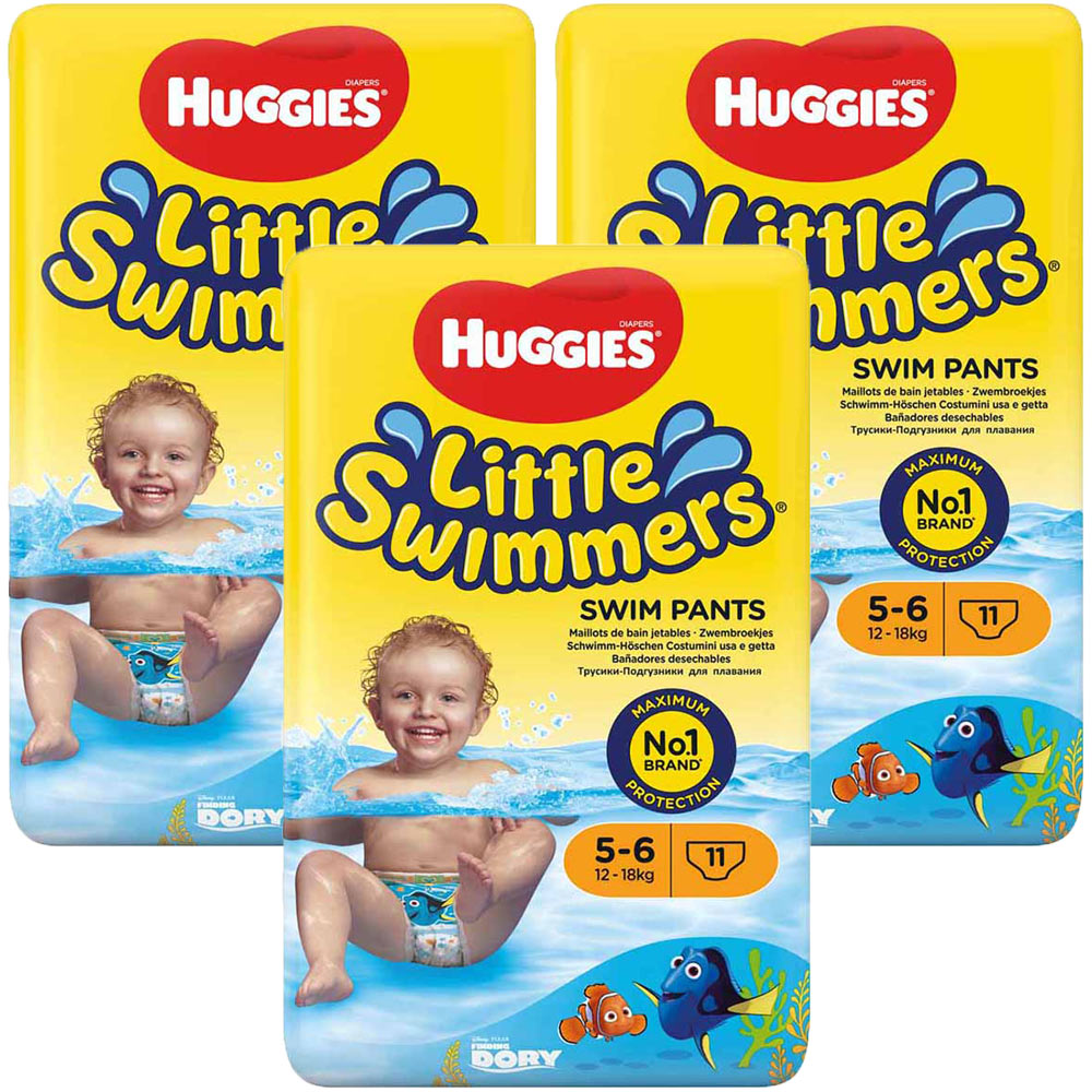 Huggies Little Swimmers Swim Pants Size 5 to 6 Case of 3 Image 1