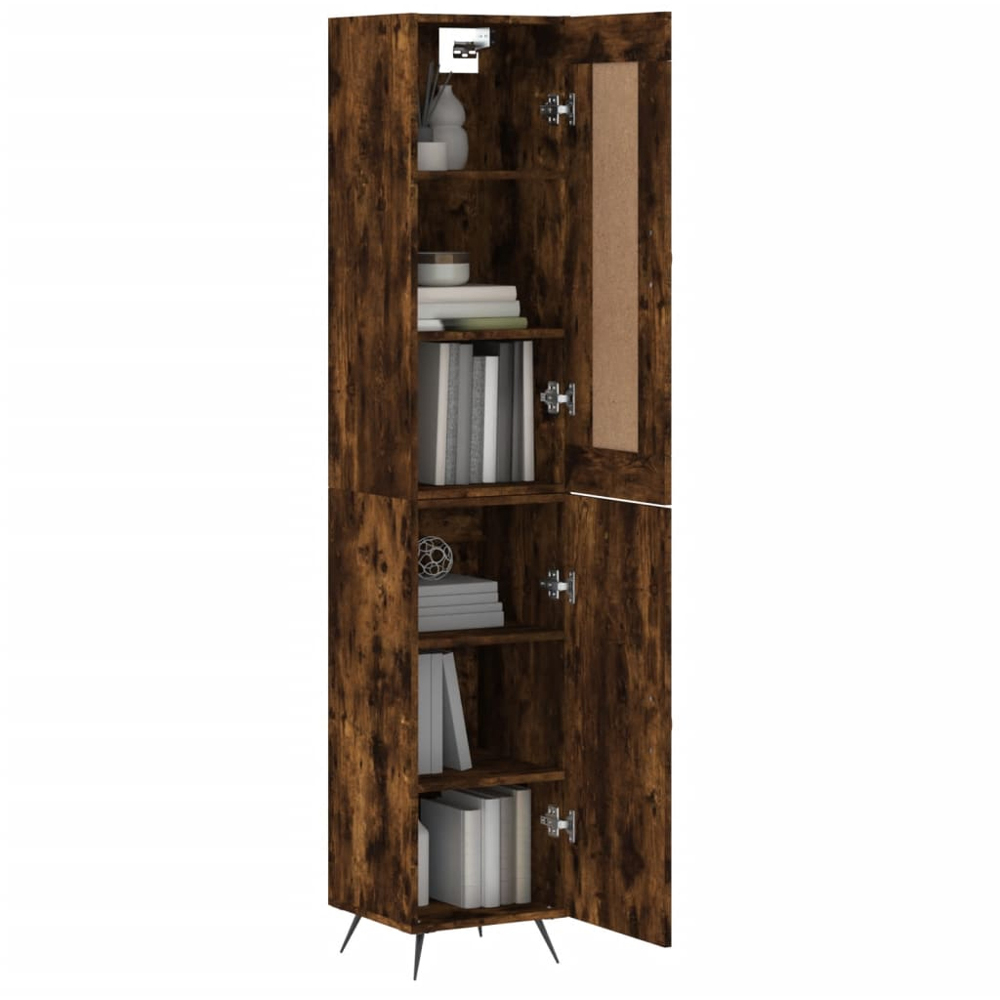 vidaXL 2 Door Smoked Oak Highboard Image 3