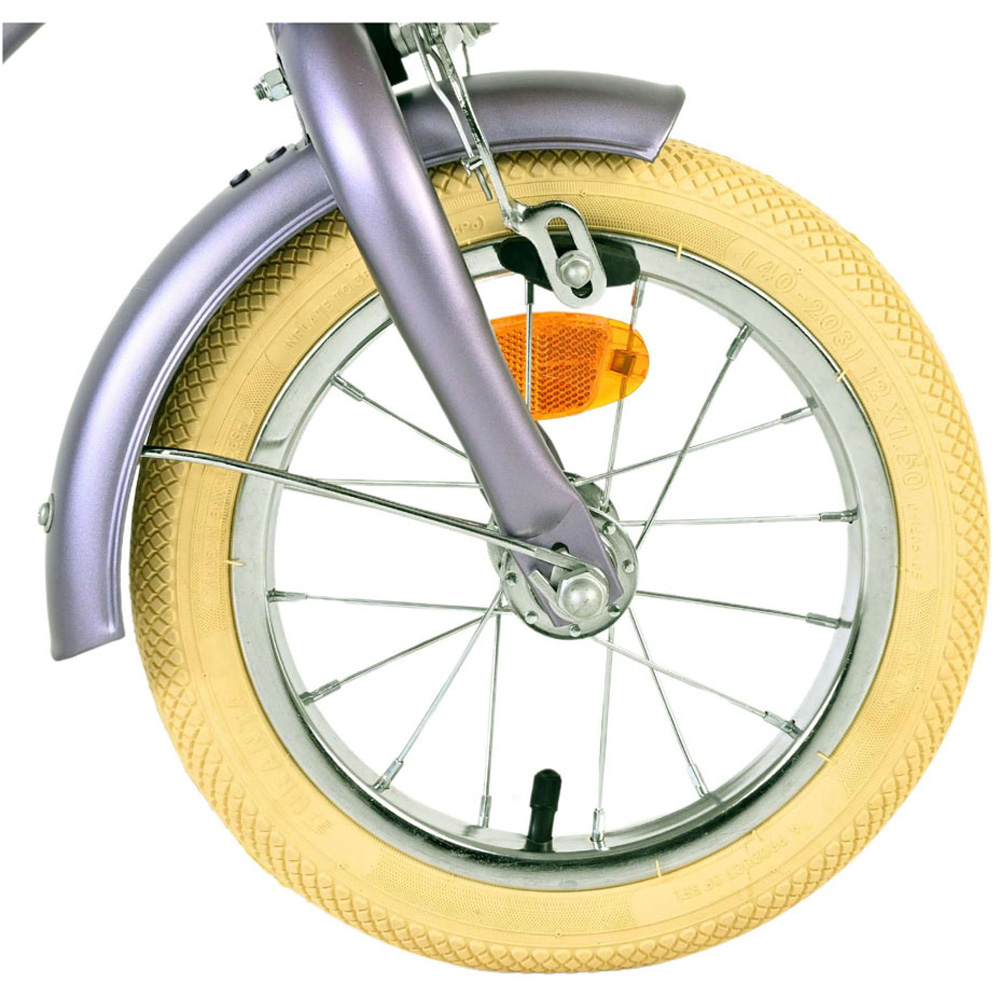 Volare Blossom Kids 12 inch Purple Bike with Stabilisers Doll Seat and Basket Image 7