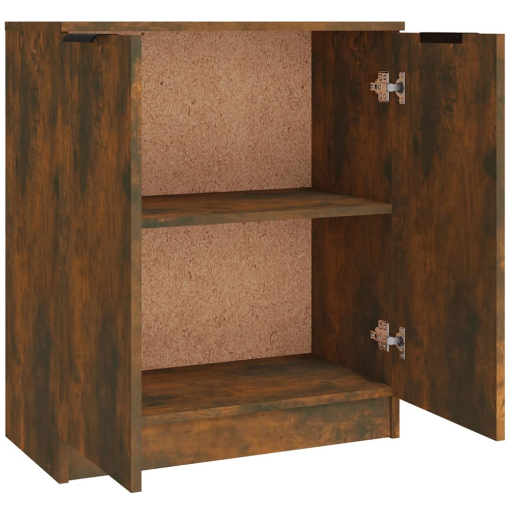 vidaXL 6 Door Smoked Oak Sideboard Set of 3 Image 8