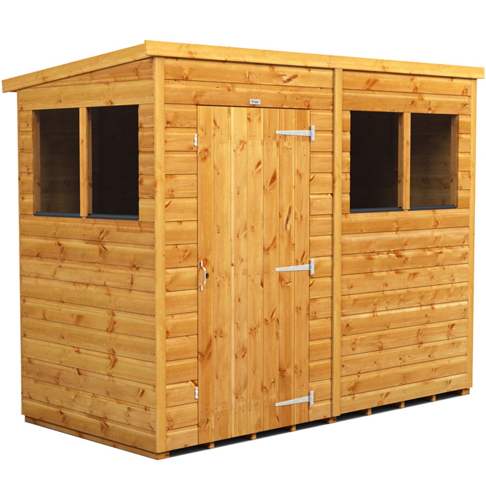 Power Sheds 8 x 4ft Pent Wooden Shed Image 1