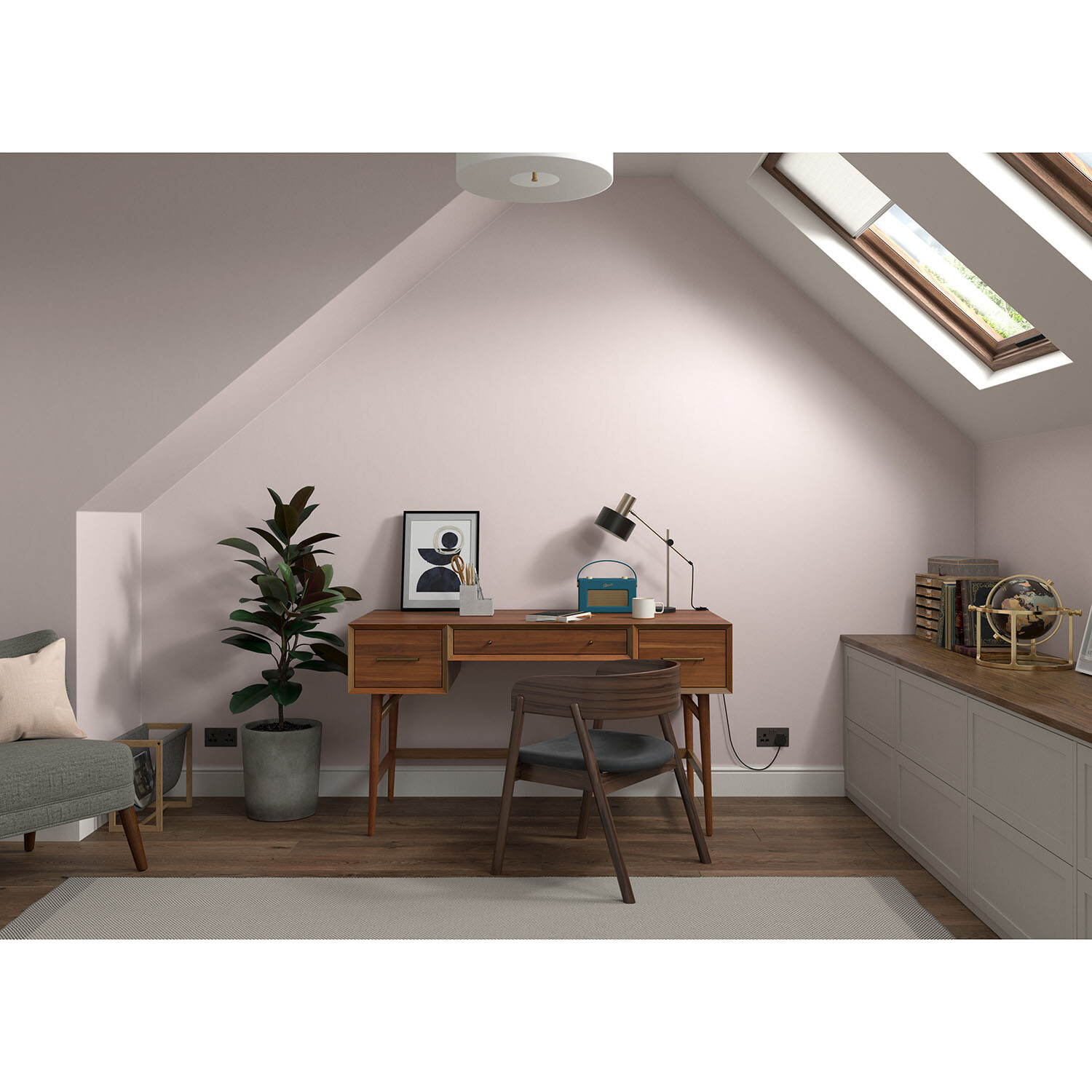 Dulux Heritage Walls and Ceilings Potters Pink Velvet Matt Emulsion Paint 2.5L Image 7