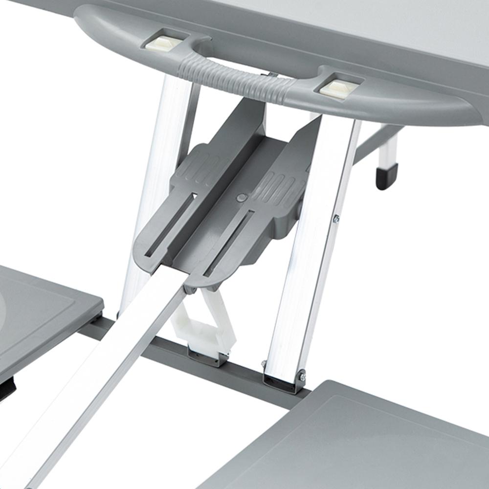 Outsunny Camping Table with Seats Grey Image 5