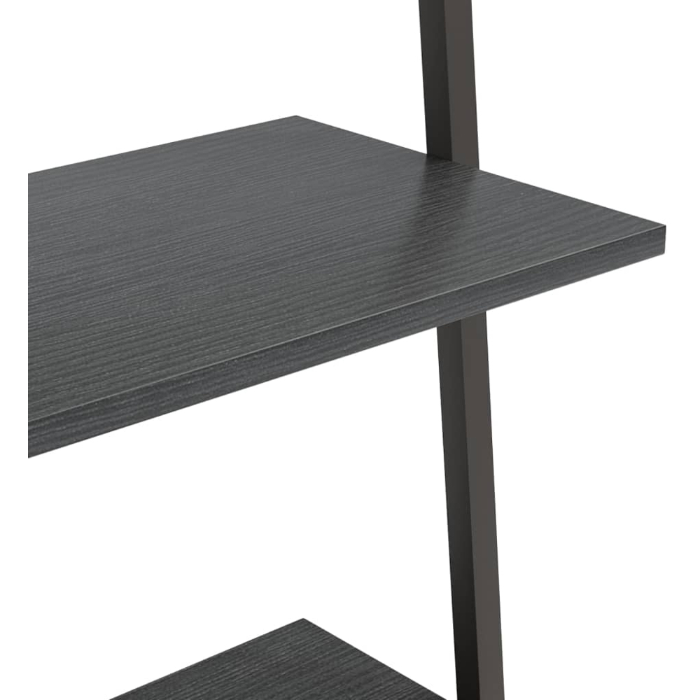 vidaXL 5-Tier Black Leaning Shelf Image 6