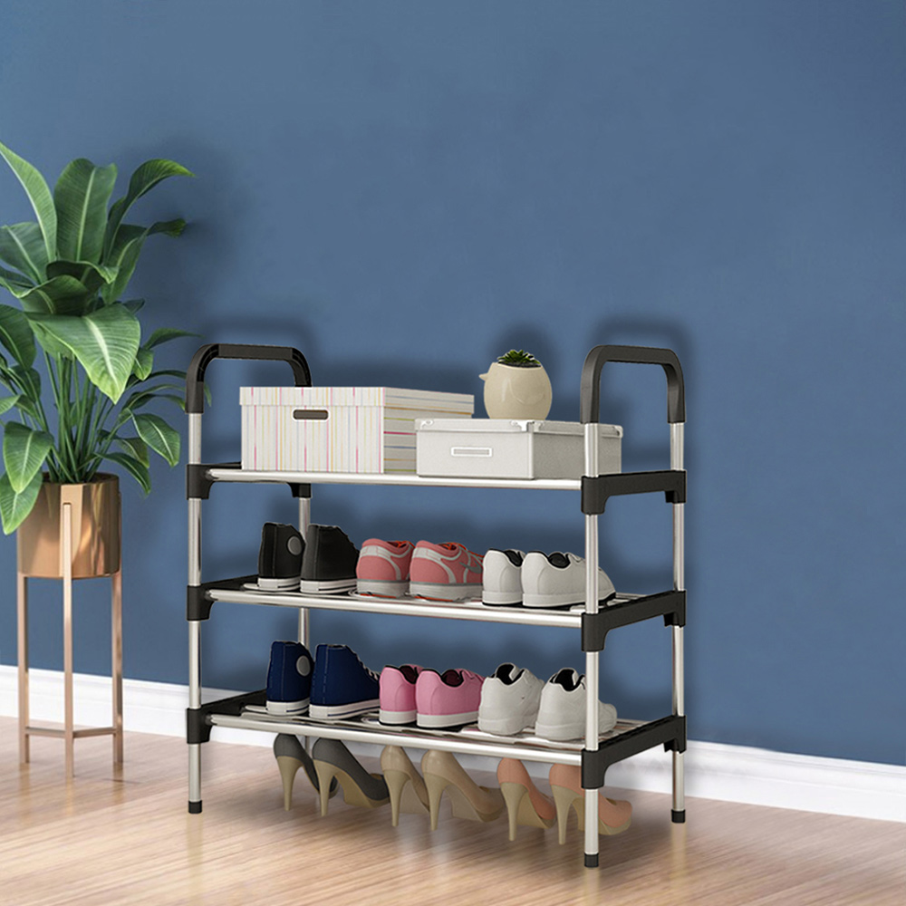 Living And Home WH0730 Black Metal Multi-Tier Shoe Rack Image 6