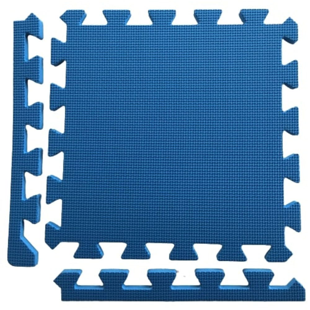 Swift Foundation Warm Floor Blue Interlocking Floor Tile for Playhouse 3 x 5ft Image 1