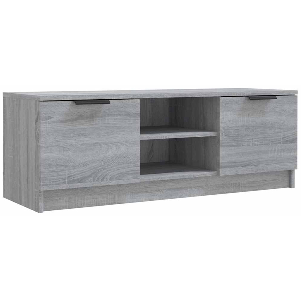 vidaXL 2 Door 2 Shelf Grey Sonoma TV Cabinet Image 2