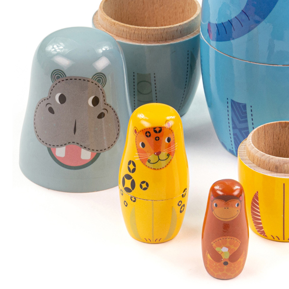 Tidlo Kids Jungle Animal Russian Dolls Image 3
