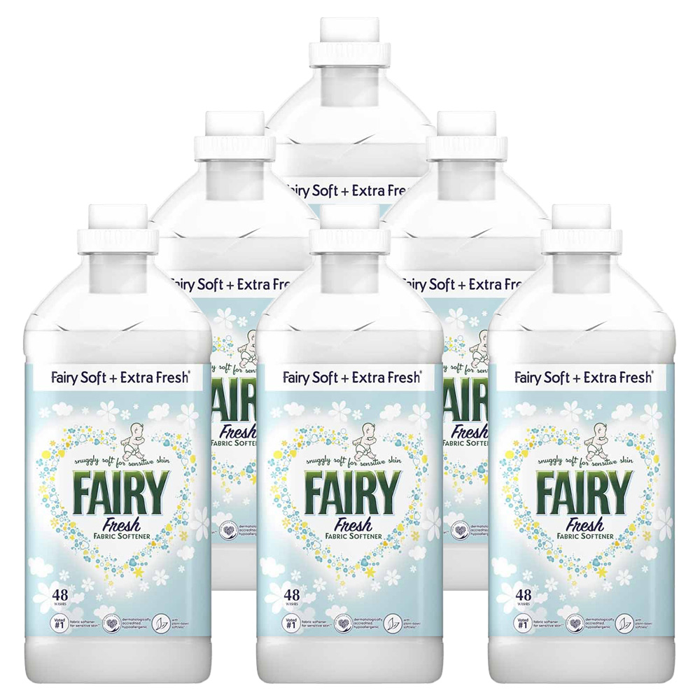 Fairy Fresh Fabric Conditioner 48 Washes Case of 6 x 1.68L Image 1