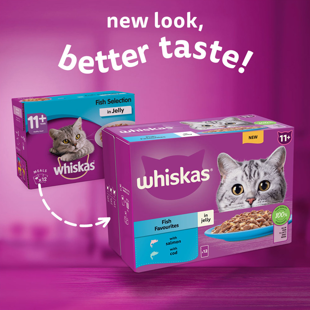 Whiskas Fish Selection in Jelly Super Senior Cat Food Pouches 12 x 85g Image 8