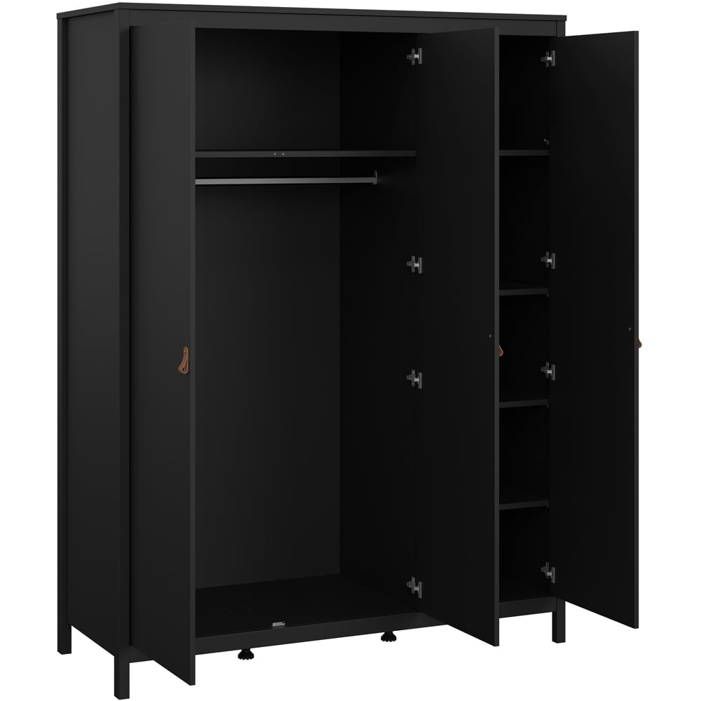 Florence Barcelona Matt Black 3 Piece Bedroom Furniture Set Image 3