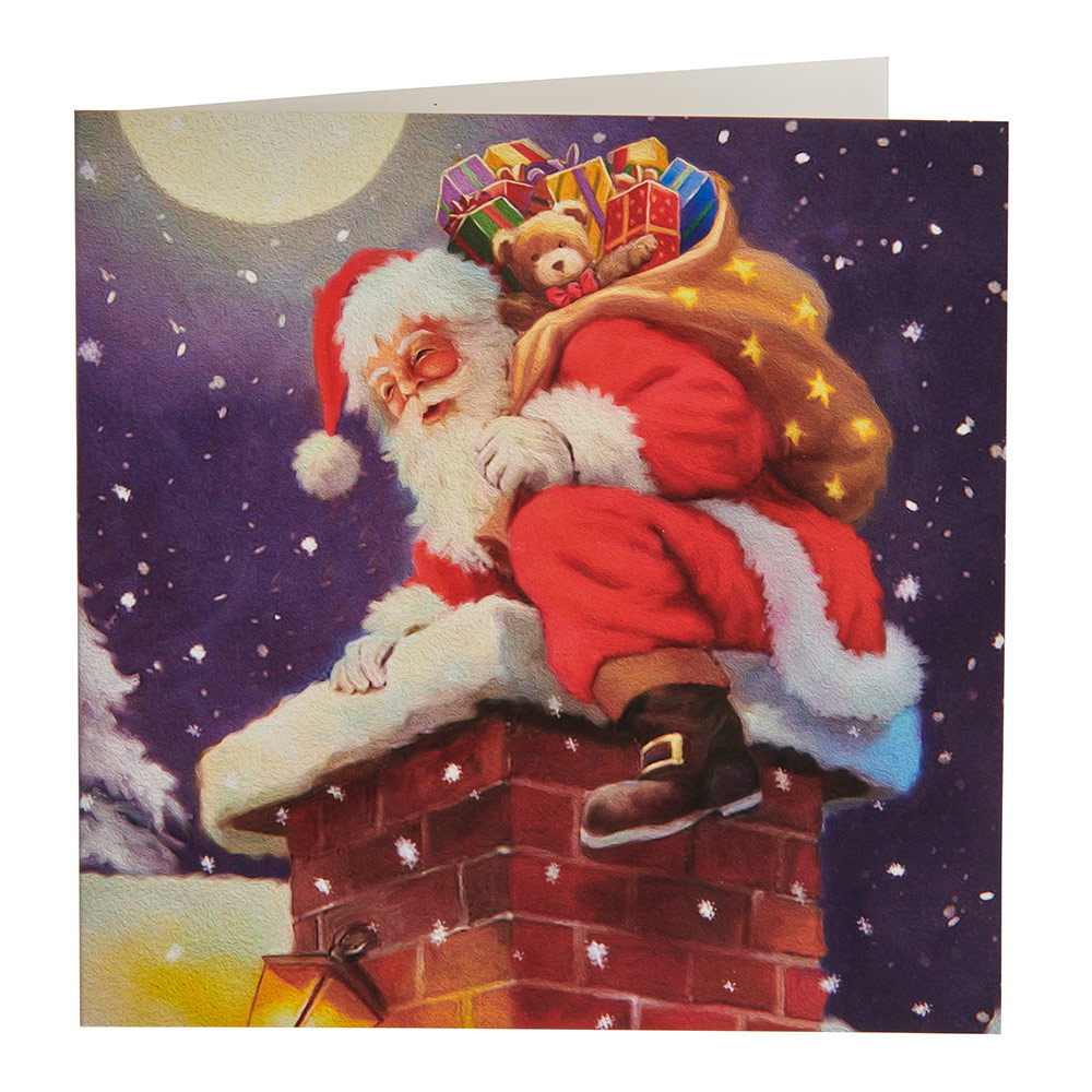 Wilko Traditional Santa Cards 15 Pack Image 2