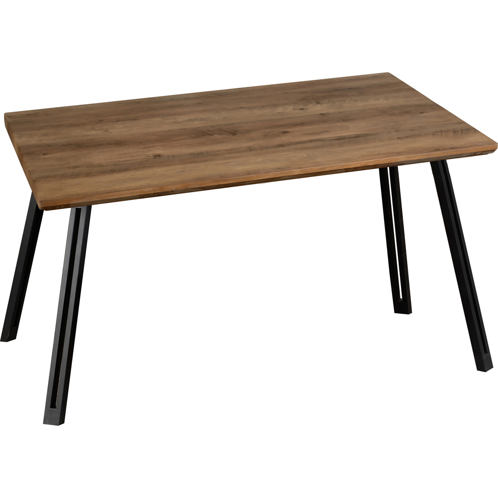 Seconique Quebec Medium Oak Effect Straight Edge 4 Seater Avery Dining Set Grey Image 3