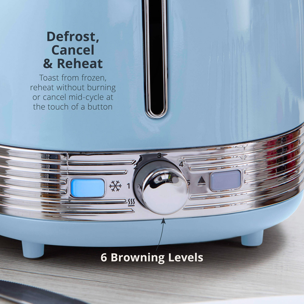 Swan Retro Revive Blue 2 Slice Toaster Image 5