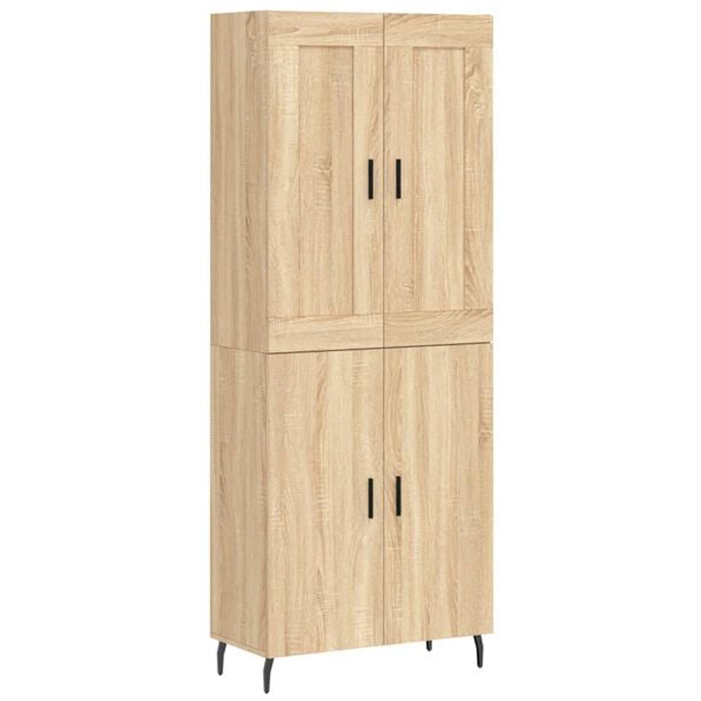 vidaXL 4 Door Sonoma Oak Highboard Image 2