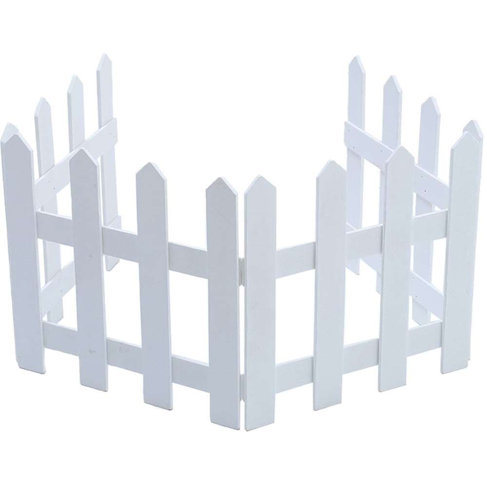 Living and Home Wooden Christmas Tree Picket Fence Image 4