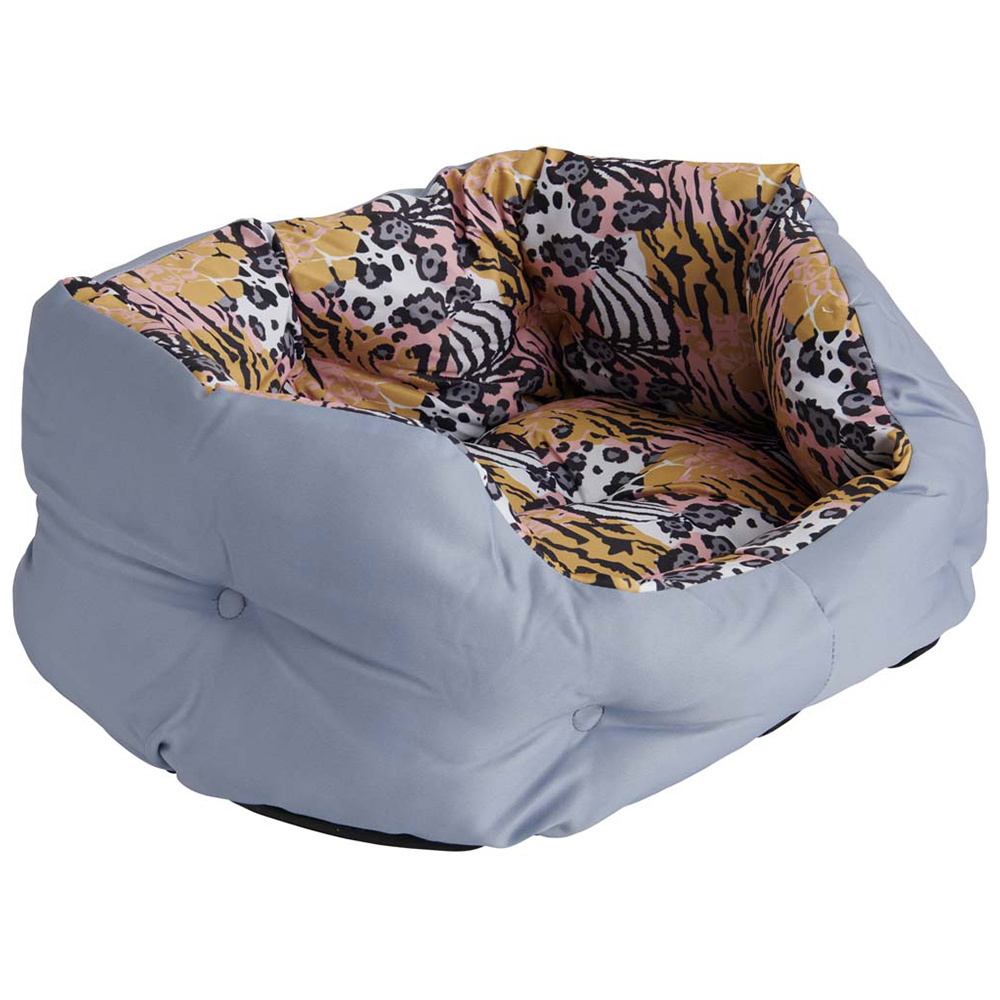 Wilko Grey Patterned Oval Pet Bed Wilko