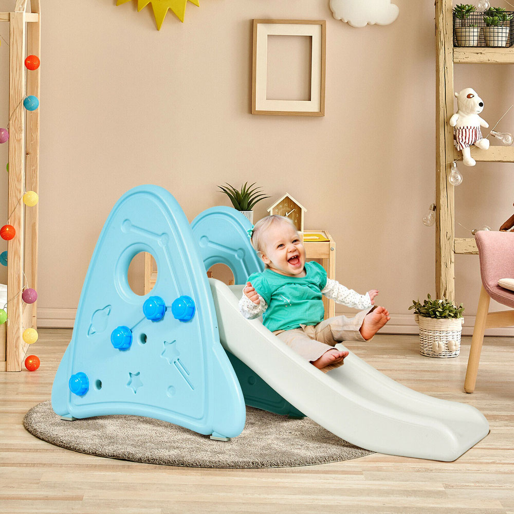 Costway Blue Kids Slide Playground Garden Climber Slide Set Image 2