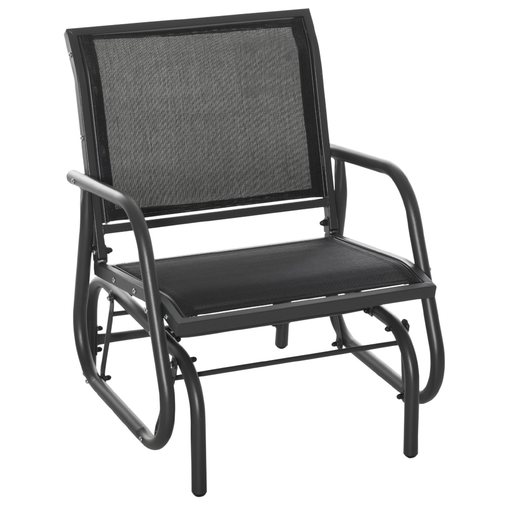 Outsunny Grey Swinging Glider Lounger Chair Image 2
