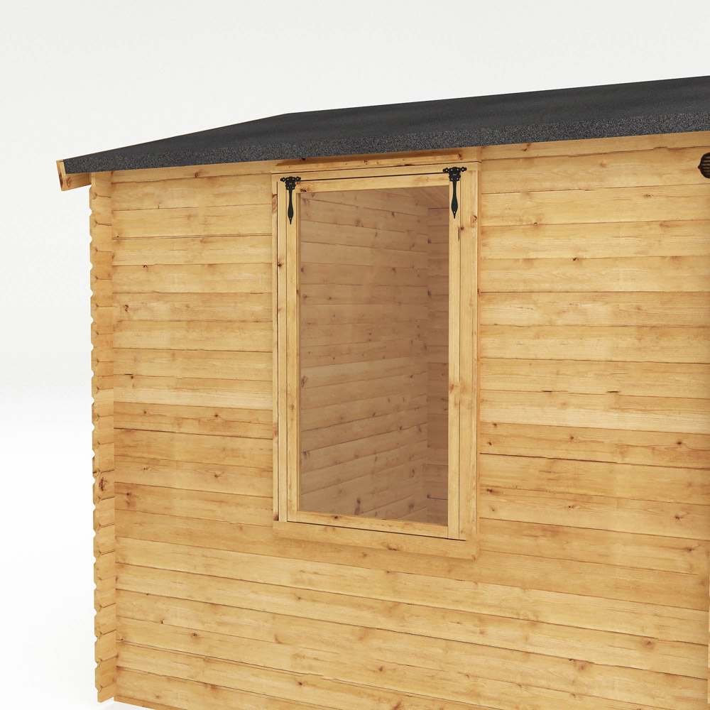 Mercia 8.5 x 10.8ft Double Door Wooden Apex Log Cabin Image 3