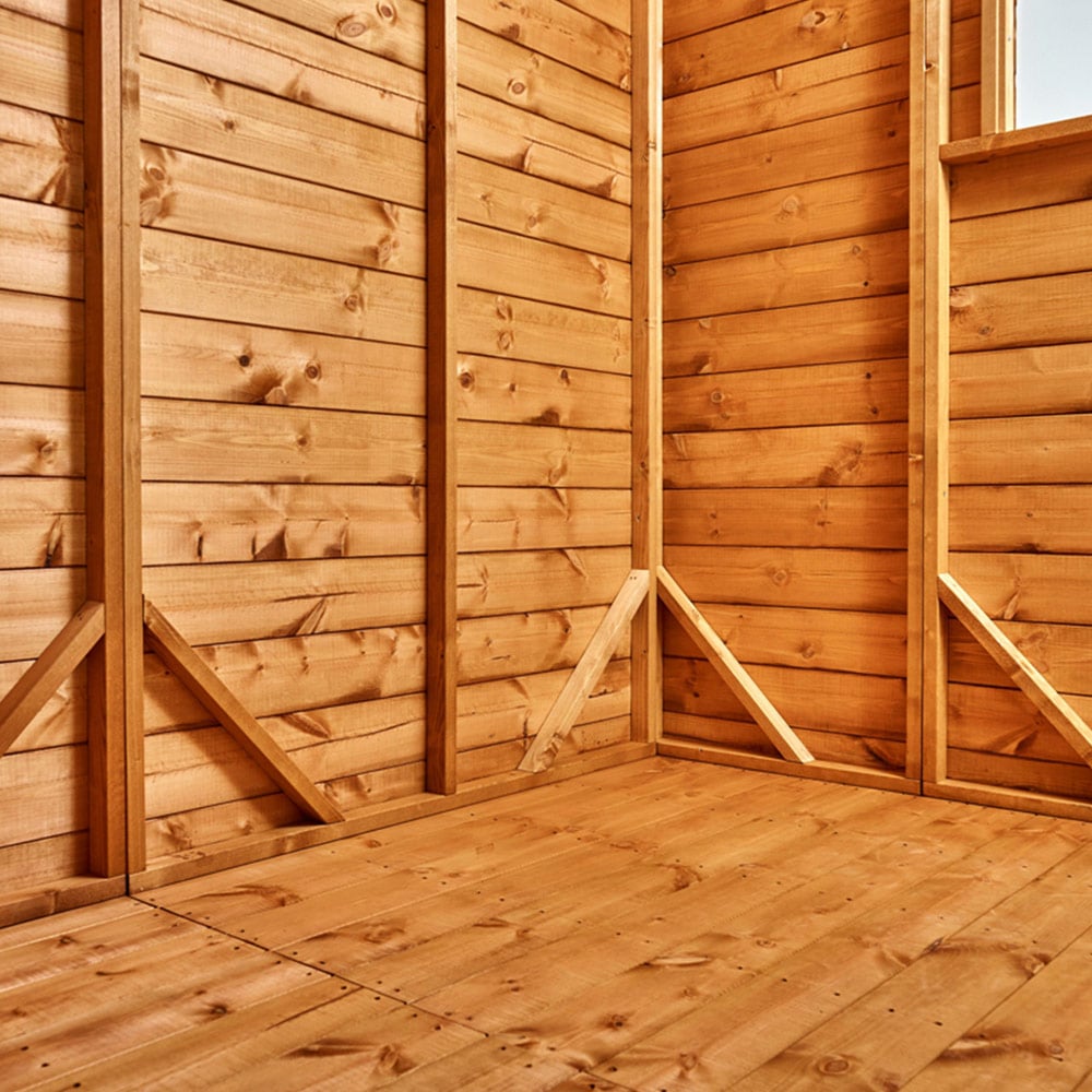 Power Sheds 10 x 4ft Double Door Pent Wooden Shed Image 6